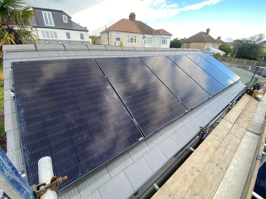 Growatt solar battery system installed in a residential Dorset property